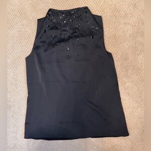 H&M Black Top with Sequin Accents